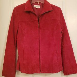 Boston Harbour  Burnt Red Suede/Leahter Jacket